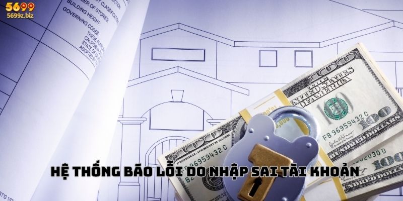 Hệ thống báo lỗi do nhập sai tài khoản